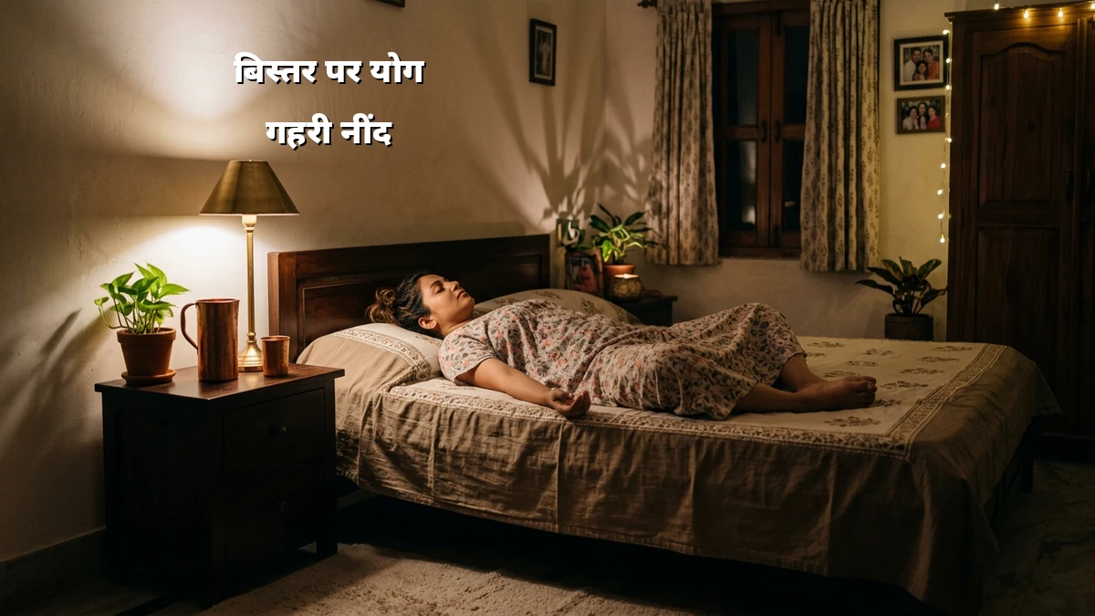 रात को नींद न आने पर बिस्तर पर लेटे-लेटे करें यह आसान आसन